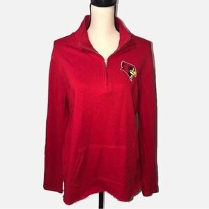 ISU Redbirds Quarter Zip Long Sleeve Top Size Medium Illinois